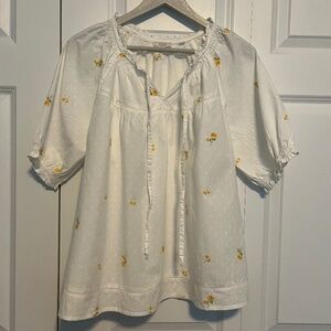Fat Face Women's cotton, embroidered blouse sz 10
